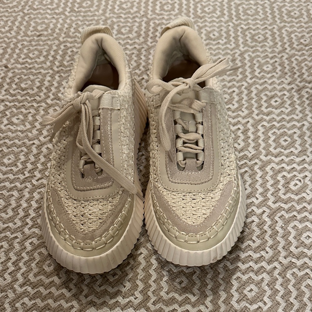 Dolce Vita Beige Textured Sneakers